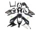 2008-2010 Kawasaki ZX10R Motorcycle Fairings - Glossy Black White Green Monster Elf UK