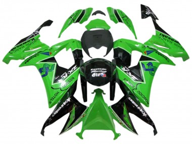 Best 2008-2010 Kawasaki ZX10R Motorcycle Fairings - Green Glossy Black Rosciou Hotels UK
