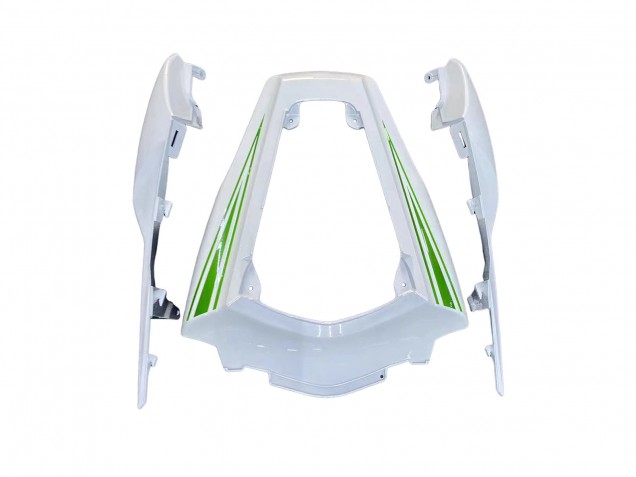 2011-2015 Kawasaki ZX10R Motorcycle Fairings - White Green Stripe Black Ninja UK