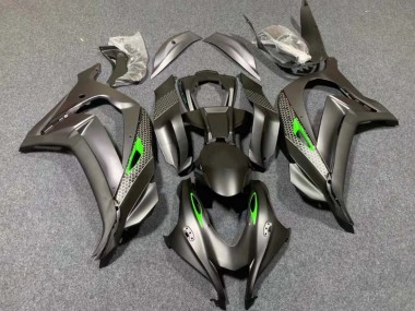 Best 2016-2020 Kawasaki ZX10R Motorcycle Fairings - Matte Black Green Honeycomb UK