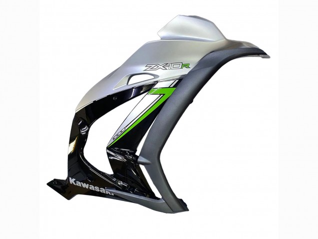 2016-2020 Kawasaki ZX10R Motorcycle Fairing - Silver Green Black UK