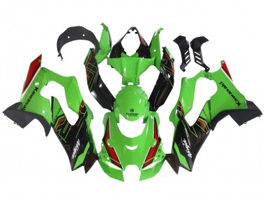 Best 2021-2025 Kawasaki ZX10R Motorcycle Fairings - Green Black Red UK