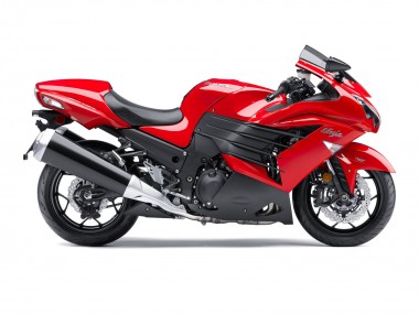 Best 2012-2024 Kawasaki ZX14R ZZR1400 Motorcycle Fairing - Red Matte Black UK