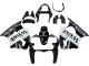 2000-2002 Kawasaki ZX6R Motorcycle Fairings - Glossy Black White West Michelin UK