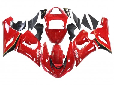 Best 2005-2006 Kawasaki ZX6R Motorcycle Fairings - Red Yellow Black UK