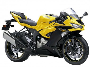 Best 2019-2022 Kawasaki ZX6R Motorcycle Fairings - Yellow Matte Black UK