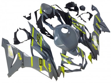 Best 2019-2022 Kawasaki ZX6R Motorcycle Fairings - Nardo Grey Yellow UK