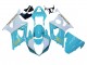 2003-2004 Suzuki GSXR 1000 Motorcycle Fairings - White Light Blue Gold UK