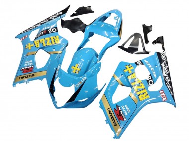 Best 2003-2004 Suzuki GSXR 1000 Motorcycle Fairings - Light Blue Yellow Black Rizla Motul UK