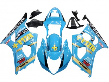 Best 2003-2004 Suzuki GSXR 1000 Motorcycle Fairings - Light Blue Yellow Black Rizla Motul UK