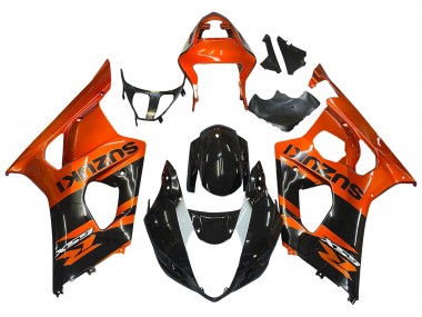 Best 2003-2004 Suzuki GSXR 1000 Motorcycle Fairing - Burnt Orange Glossy Black UK