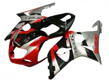 Best 2001-2003 Suzuki GSXR 600 / GSXR 750 Motorcycle Fairing Kits - Silver Red Glossy Black UK