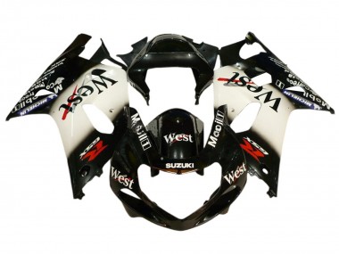 Best 2001-2003 Suzuki GSXR 600 / GSXR 750 Motorcycle Fairings - Glossy Black White West Red UK