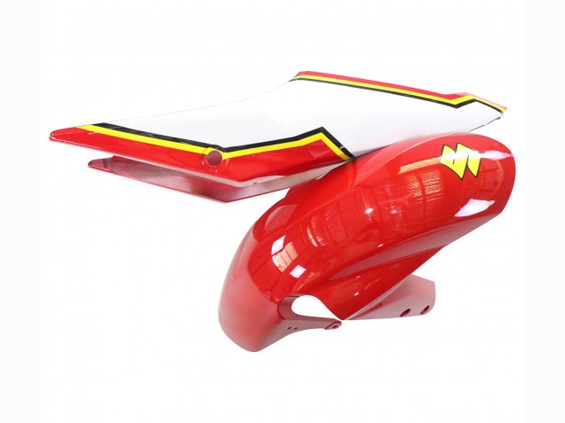 2004-2005 Suzuki GSXR 600 / GSXR 750 Motorcycle Fairings - White Red Yellow Michelin Texaon Heron 7 UK