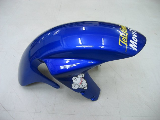 2004-2005 Suzuki GSXR 600 / GSXR 750 Motorcycle Fairings - Blue White Yellow Green Telefonica Motul MoviStar UK
