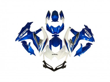 Best 2006-2007 Suzuki GSXR 600 / GSXR 750 Motorcycle Fairings - White Blue UK