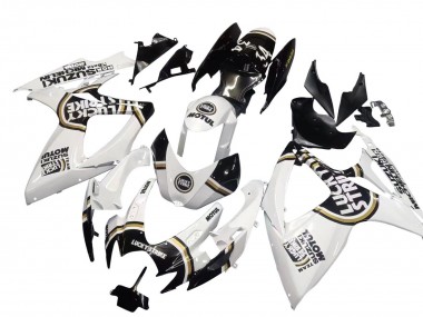 Best 2006-2007 Suzuki GSXR 600 / GSXR 750 Motorcycle Fairings - White Black Lucky Strike Motul UK