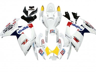 Best 2006-2007 Suzuki GSXR 600 / GSXR 750 Motorcycle Fairings - White Red Yellow Motul UK