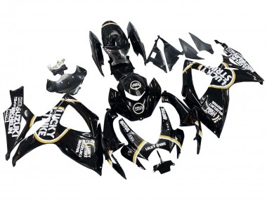 Best 2006-2007 Suzuki GSXR 600 / GSXR 750 Motorcycle Fairings - Glossy Black White Motul Lucky Strike UK