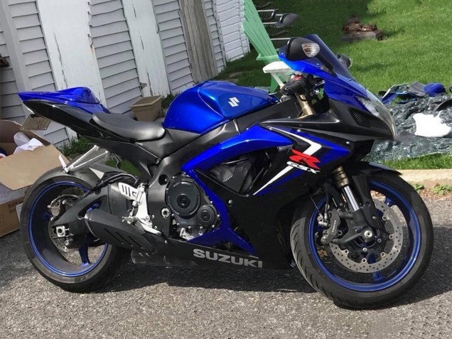2006-2007 Suzuki GSXR 600 / GSXR 750 Motorcycle Fairings - Blue Black Red UK