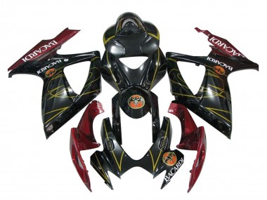 Best 2006-2007 Suzuki GSXR 600 / GSXR 750 Motorcycle Fairings - Glossy Black Red Gold UK