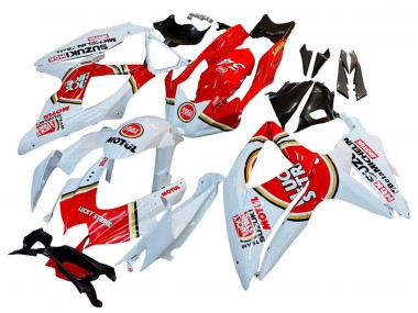 Best 2008-2010 Suzuki GSXR 600 / GSXR 750 Motorcycle Fairings - White Red Motul Lucky Strike UK