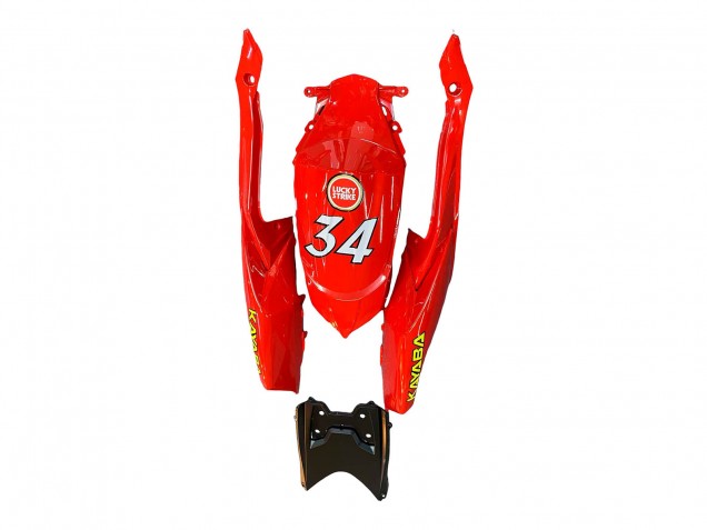 2008-2010 Suzuki GSXR 600 / GSXR 750 Motorcycle Fairings - White Red Motul Lucky Strike UK
