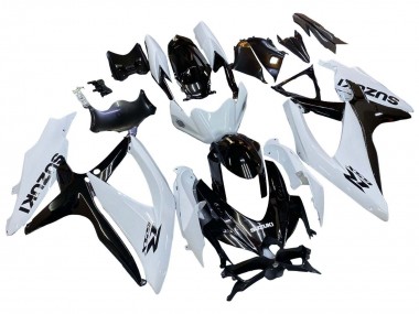 Best 2008-2010 Suzuki GSXR 600 / GSXR 750 Motorcycle Fairing - White Black UK
