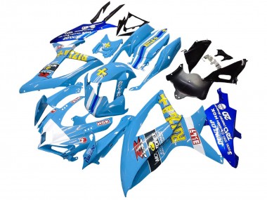 Best 2008-2010 Suzuki GSXR 600 / GSXR 750 Motorcycle Fairings - Blue Yellow Rizla UK