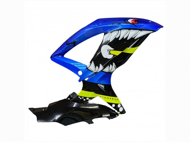 2008-2010 Suzuki GSXR 600 / GSXR 750 Motorcycle Fairings - Blue Fluorescent Green Shark UK
