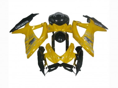 Best 2008-2010 Suzuki GSXR 600 / GSXR 750 Motorcycle Fairings - Yellow Glossy Black UK