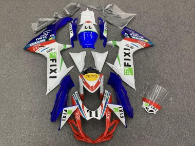 Best 2008-2010 Suzuki GSXR 600 / GSXR 750 Motorcycle Fairings - White Blue Red Green Yellow Fixi 11 UK