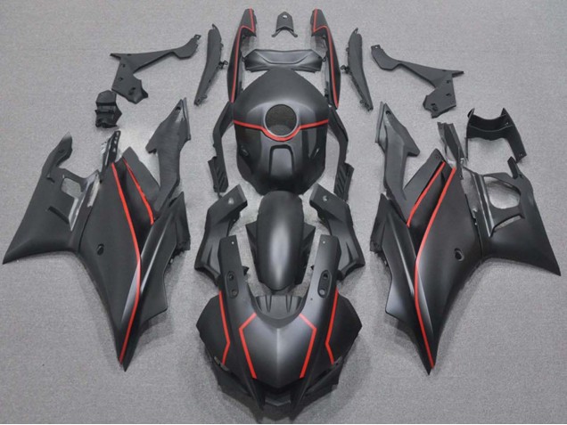 2019-2021 Yamaha YZF R3/R25 Motorcycle Fairings - Matte Black Red UK