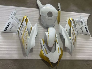 Best 2019-2021 Yamaha YZF R3/R25 Motorcycle Fairings - White Gold Semakin Didepan UK