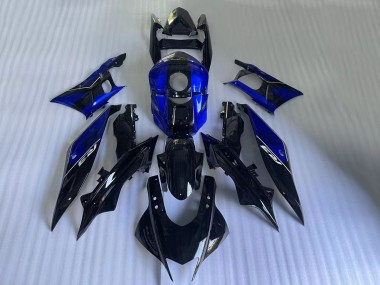 Best 2022-2024 Yamaha YZF R3/R25 Motorcycle Fairings - Blue Glossy Black UK