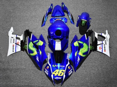 Best 2022-2024 Yamaha YZF R3/R25 Motorcycle Fairings - Blue White Black Green Monster MoviStar Yamalube ENEOS 46 UK