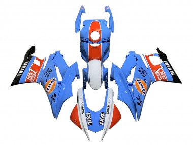 Best 2022-2024 Yamaha YZF R3/R25 Motorcycle Fairings - Blue Orange White Gulf UK
