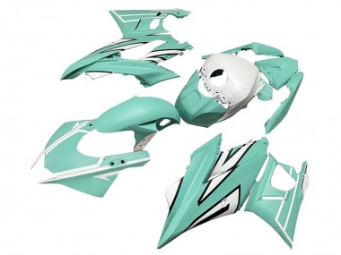Best 2022-2024 Yamaha YZF R3/R25 Motorcycle Fairings - Light Green White Black Stripe UK