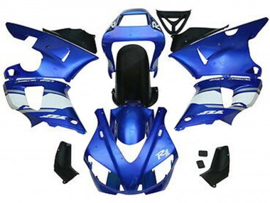 Best 1998-1999 Yamaha YZF 1000 R1 Motorcycle Fairings - Blue White Glossy Black UK