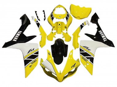 Best 2007-2008 Yamaha YZF 1000 R1 Motorcycle Fairing - Yellow White Black UK