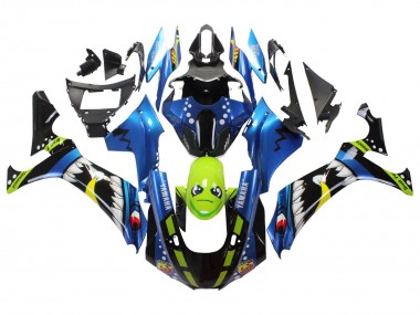 Best 2020-2025 Yamaha YZF 1000 R1 Motorcycle Fairings - Blue Green Black Shark UK