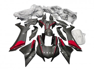 Best 2020-2025 Yamaha YZF 1000 R1 Motorcycle Fairings - Black Carbon Fiber Red UK