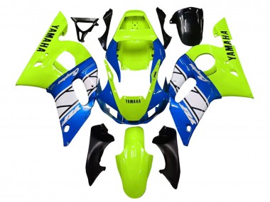 Best 1998-2002 Yamaha YZF 600 R6 Motorcycle Fairings - Neon Green Blue White Champions UK