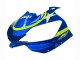1998-2002 Yamaha YZF 600 R6 Motorcycle Fairings - White Blue Neon Yellow Fiat Motul Michelin UK