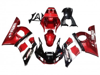 Best 1998-2002 Yamaha YZF 600 R6 Motorcycle Fairings - Red White Glossy Black UK