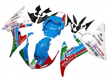 Best 2006-2009 Yamaha YZF R6S Motorcycle Fairings - White Blue Green Red Kastinee Dunlop Motul UK