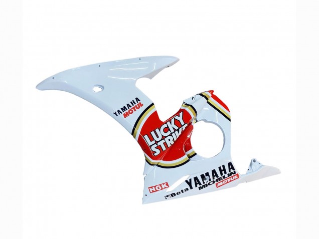 2003-2004 Yamaha YZF R6 Motorcycle Fairings - White Red Lucky Strike Motul UK