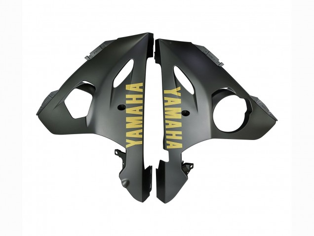 2003-2004 Yamaha YZF R6 Motorcycle Fairings - Matte Grey Matte Black Gold Decals UK
