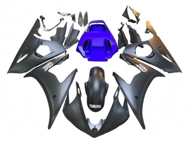 Best 2006-2009 Yamaha YZF R6S Motorcycle Fairings - Blue Matte Black UK