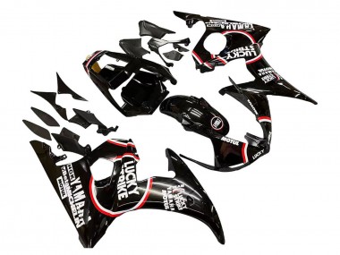 Best 2006-2009 Yamaha YZF R6S Motorcycle Fairings - Glossy Black Red White Lucky Strike Motul UK
